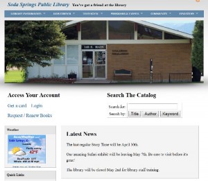 Soda Springs Public Library Website